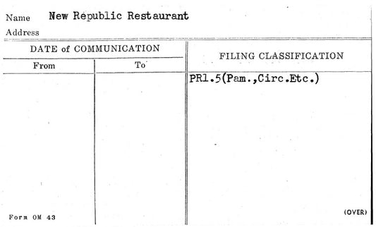 New Republic Restaurant