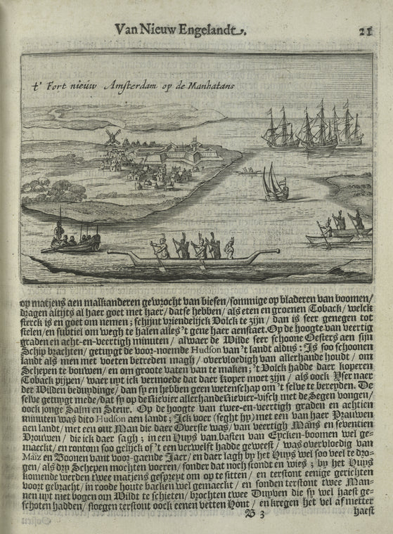 T'Fort Nieuw Amsterdam op de Manhatans