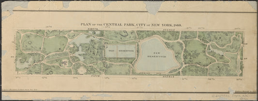 Plan of the Central Park, City of New York, 1860