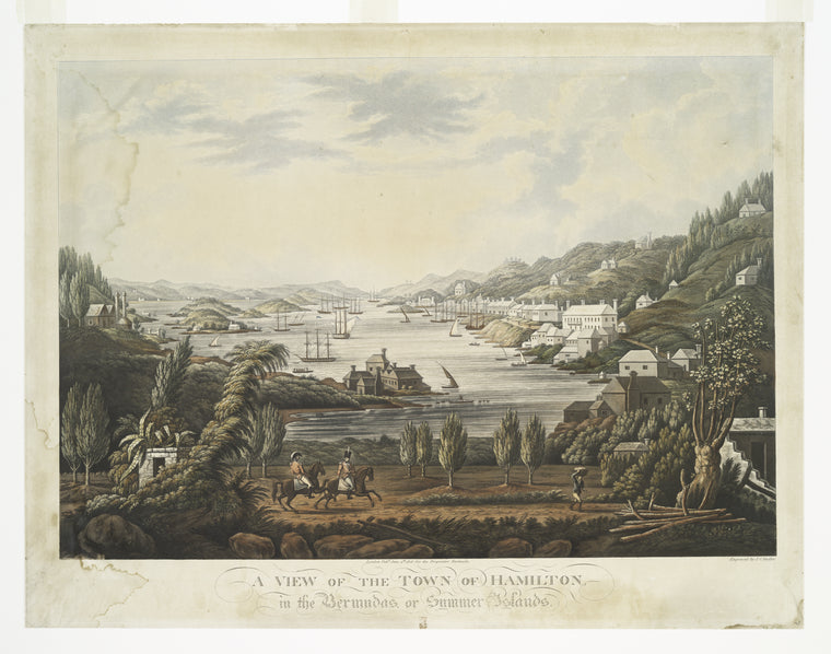 A view of the town of Hamilton, in the Bermudas, or Summer Islands