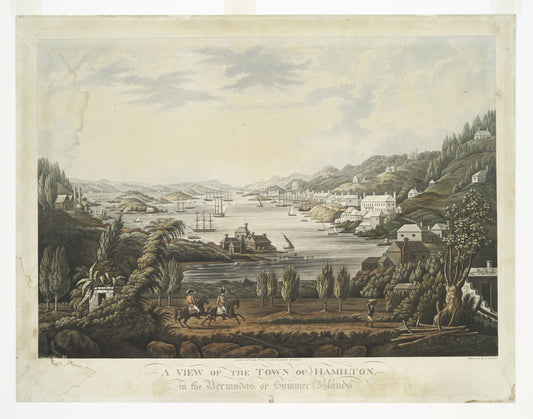 A view of the town of Hamilton, in the Bermudas, or Summer Islands