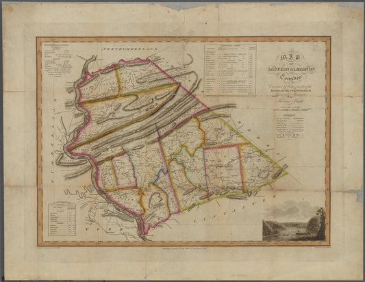 Map of Dauphin & Lebanon counties: constructed by virtue of an act of the Legislature of Pennsylvania passed 19th March 1816
