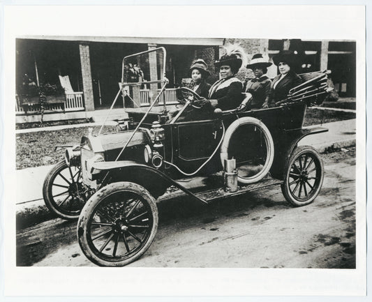 Madam C. J. Walker driving a car