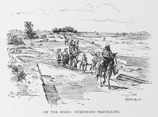 On the road: Europeans travelling.
