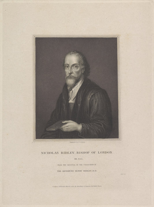 Nicholas Ridley, Bishop of London. Ob. 1555. From an original in the collection of The Reverend Henry Ridley, D.D.