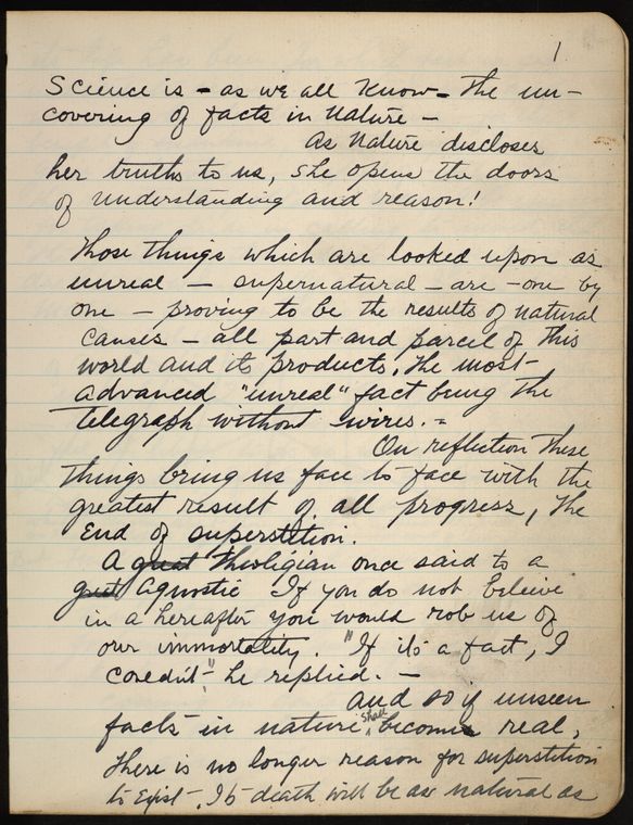 Lecture on radium -- draft