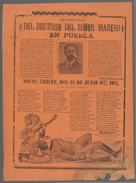 Impresiones del Discurso de Señor Madero en Puebla