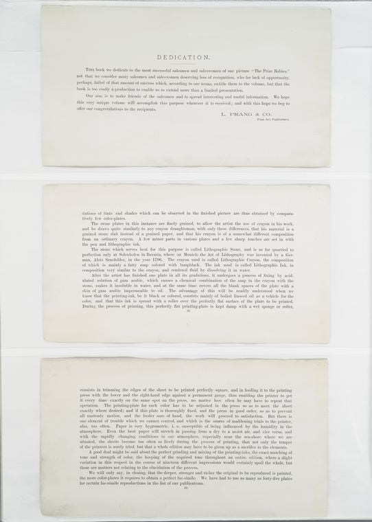 Prang's prize babies: dedication; pages 6 and 8.