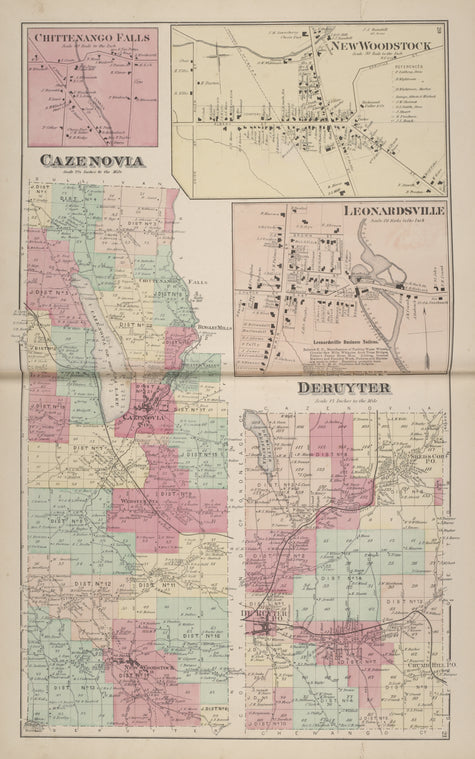 New Woodstock [Village]; Chittenango Falls [Village]; Leonardsville [Village]; Leonardsville Business Notices; Cazenovia [Township]; Deruyter [Township]