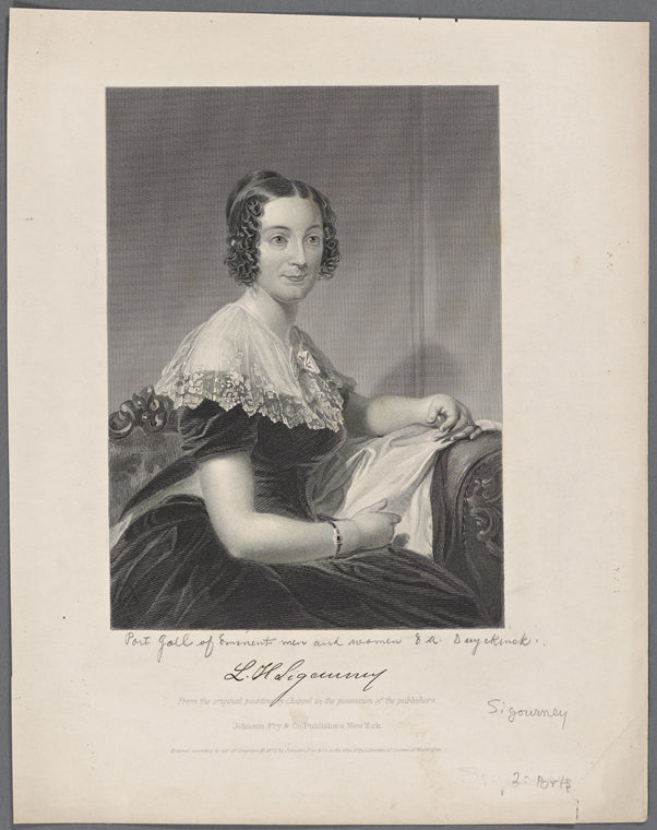 L.H. Sigourney from the original painting by Chappel in the possession of the publishers.