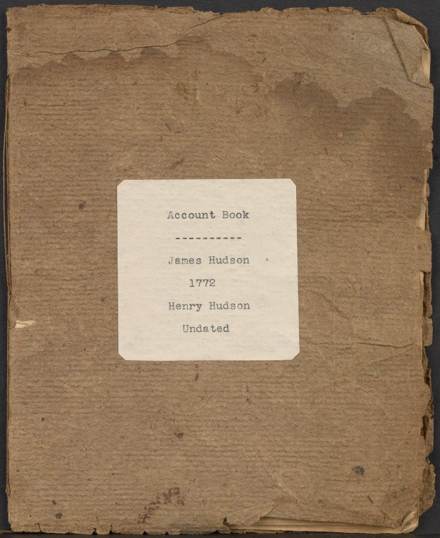 Account book, 1772