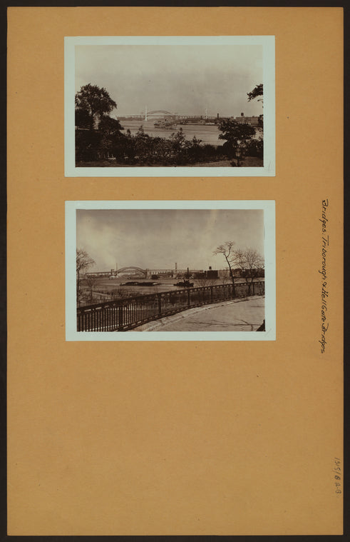 Bridges - Triborough and Hell Gate Bridges - [East River - Carl Schurz Park.]