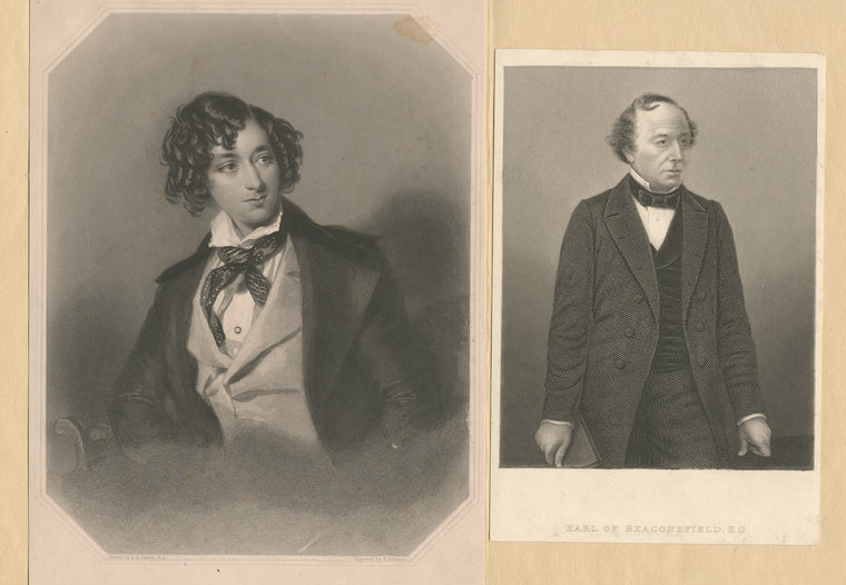 Benjamin Disraeli [a sheet with two portraits].