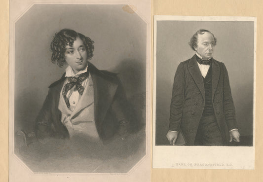 Benjamin Disraeli [a sheet with two portraits].