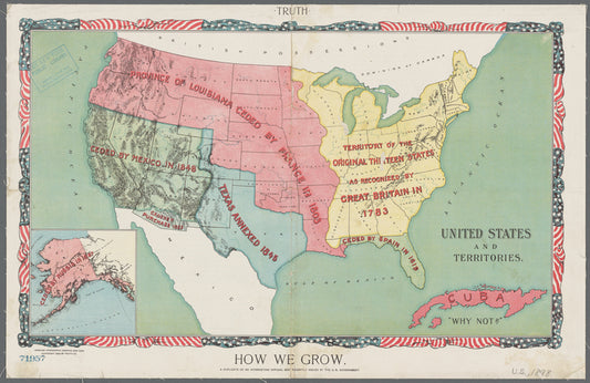 United States and territories: how we grow, a duplicate of an interesting official map recently issued by the U.S. government