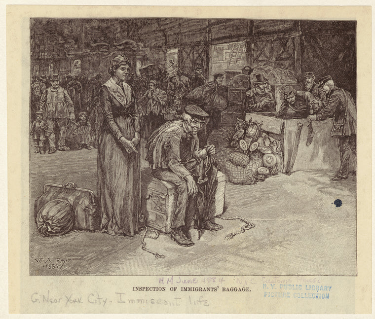 Inspection of immigrants' baggage