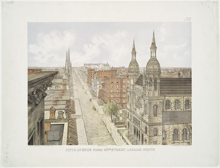 Fifth Avenue from 42nd Street, looking north.