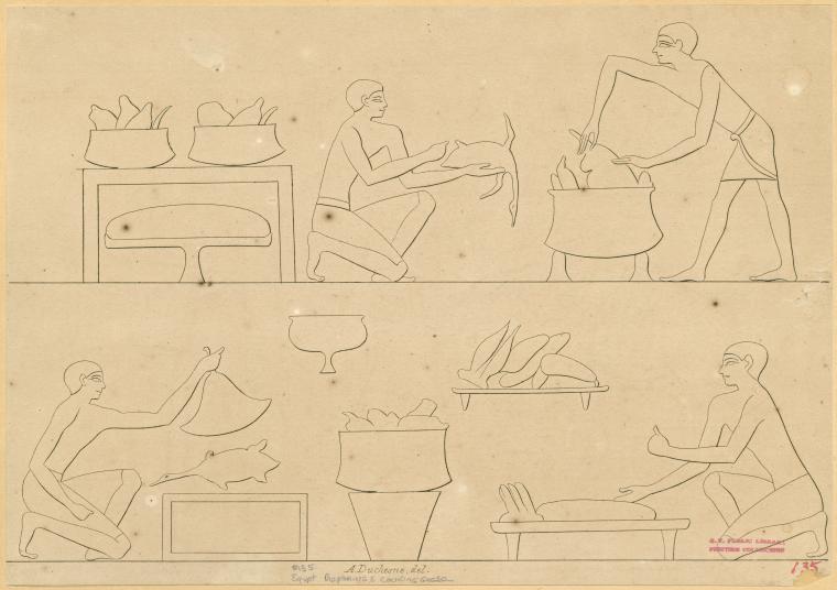 Egypt : Preparing and cooking geese