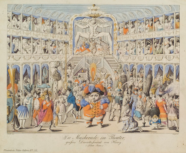 Die Maskerade im Theater, grosses Divertissement von Henry (letzte Scene)