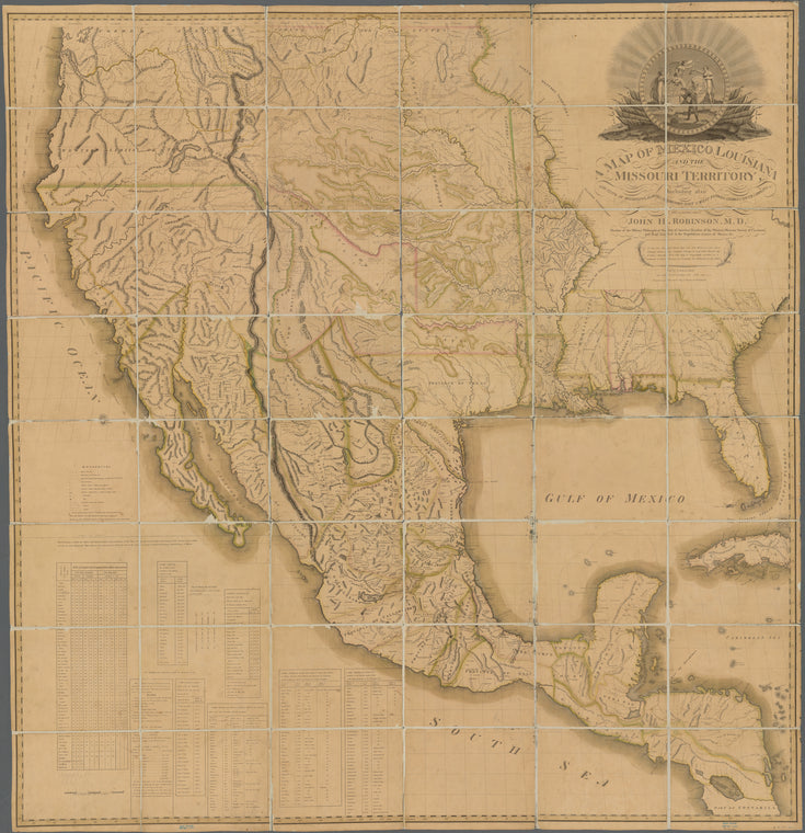 A map of Mexico, Louisiana, and the Missouri territory: including also the state of Mississippi, Alabama territory, east and west Florida, Georgia, South Carolina & part of the Island of Cuba