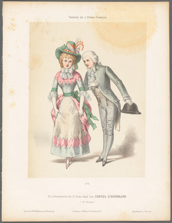 274. Divertissement du 2e. acte dans Les contes d'Hoffmann (4e groupe), Théâtre de l'Opera Comique