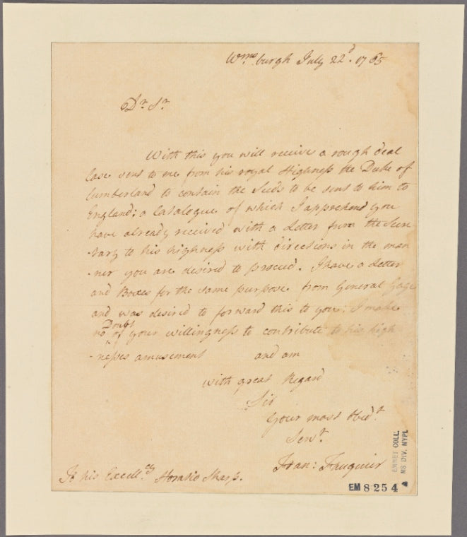 Letter to Horatio Sharp [Annapolis, Md.]