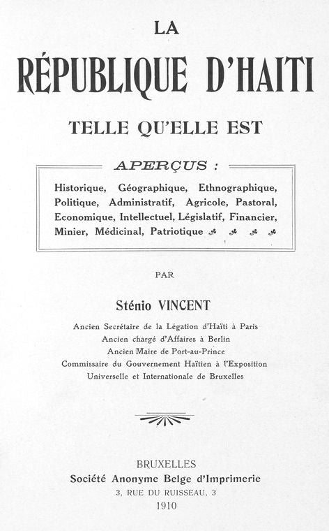 La republique d'Haiti telle qu'elle est...