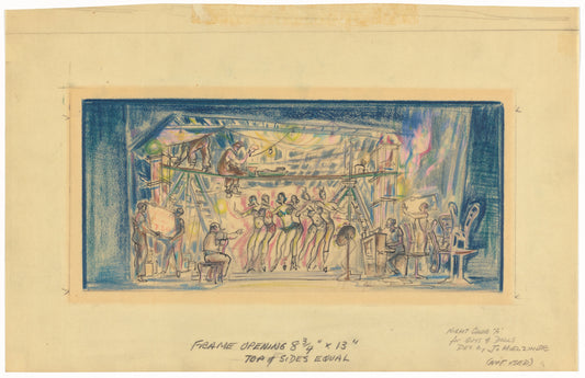 Guys and Dolls, nightclub interior with stage hands