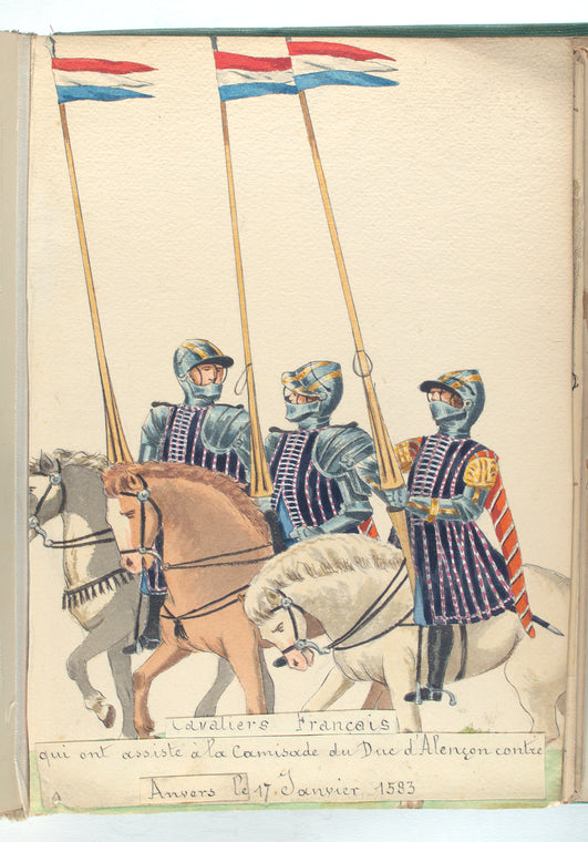 Cavaliers francais qui ont assiste à la camisade du Duc d'Alenon contre Anvers le 17 janvier 1583