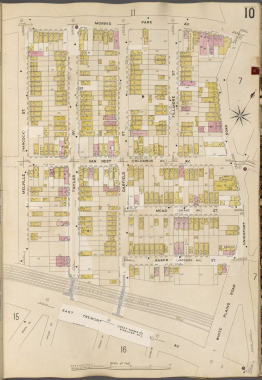 Bronx, V. A, Plate No. 10 [Map bounded by Morris Park Ave., Unionport Rd., White Plains Rd., East Tremont Ave., Melville St.]