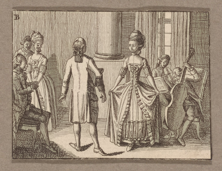 Dancers bowing before the minuet?
