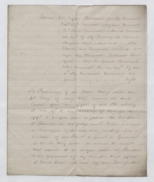 Messrs. Addie & Co. report approving manager of Estate of Grenada in pursuance of an order dated August 4, 1837