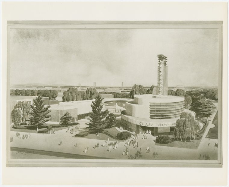Glass Center - Sketch of exterior