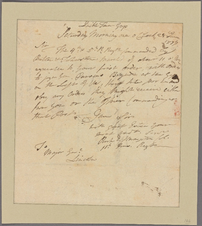Letter to Benjamin Lincoln