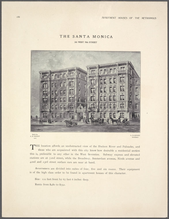 The Santa Monica, 345 West 70th Street.