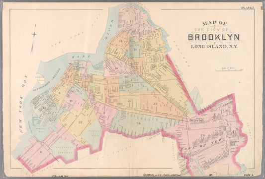 Plate 2: Map of the City of Brooklyn, Long Island, N.Y.
