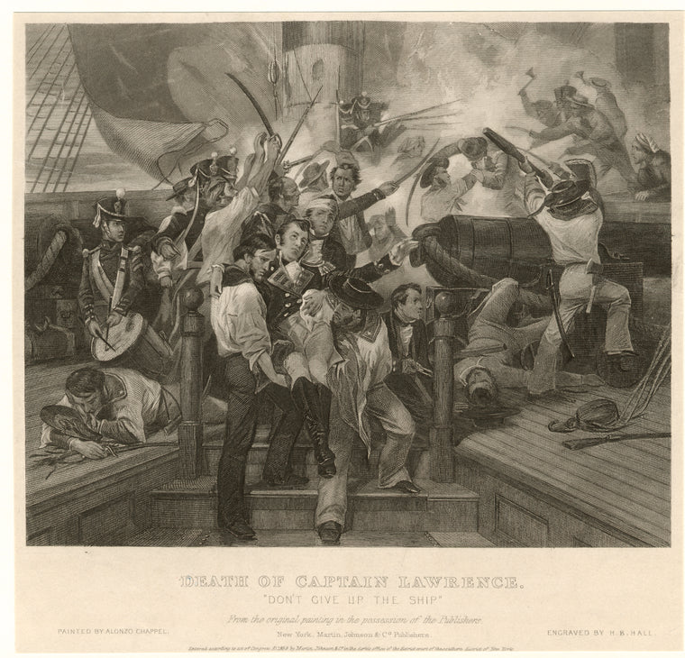 Death of Captain Lawrence : "Don't give up the ship"