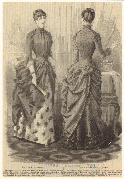 Dinner dress ; Afternoon costume