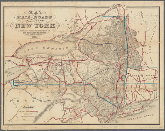 Map of the rail-roads of the state of New York