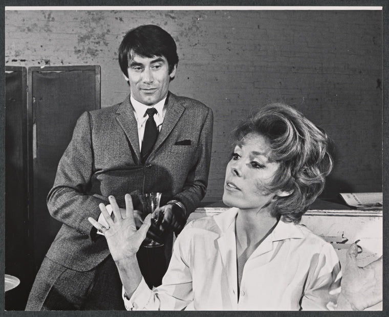 Keith Baxter and Betsy von Furstenberg in rehearsal for the stage production Avanti!