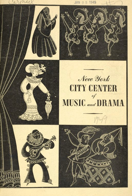 Program (beginning Tuesday, January 25, 1949) for the revival of Carousel