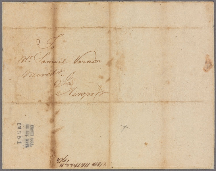 Letter to Samuel Vernon, Newport