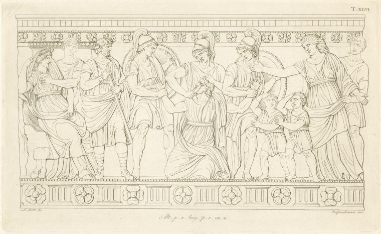 Oedipus blinded by the servants of Laius