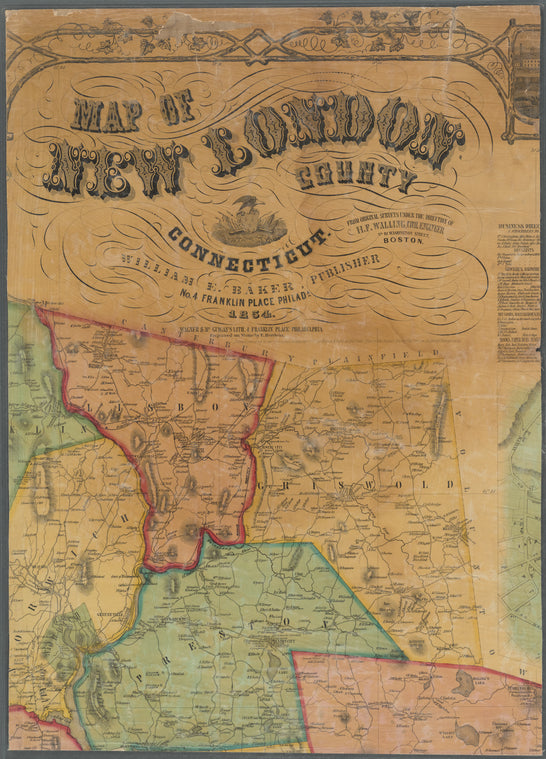 Map of New London County, Connecticut