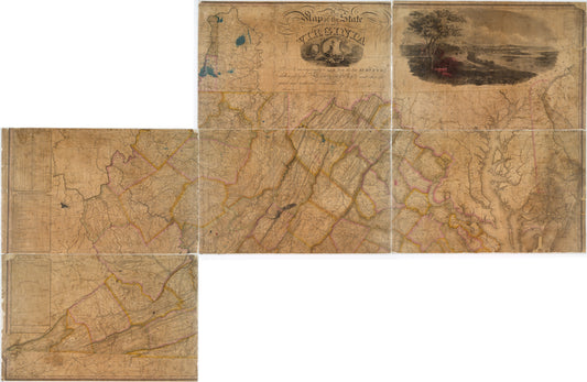 Map of the state of Virginia