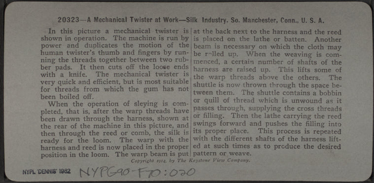 A mechanical twister at work. Silk industry, South Manchester, Conn., U.S.A.