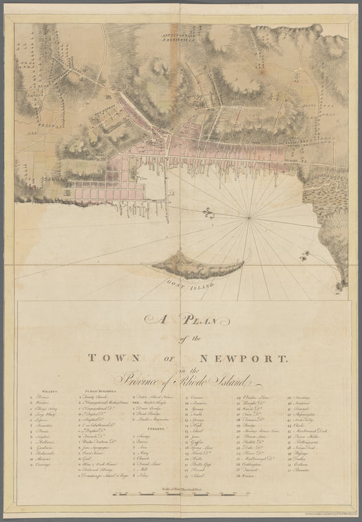 A Plan of the town of Newport: In the province of Rhode Island