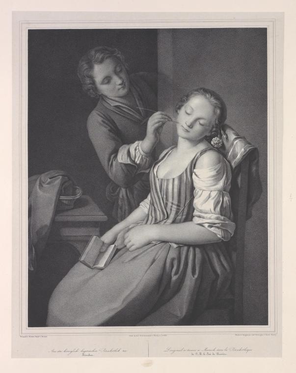 After sleeping girl, original by Pietro Rotari.