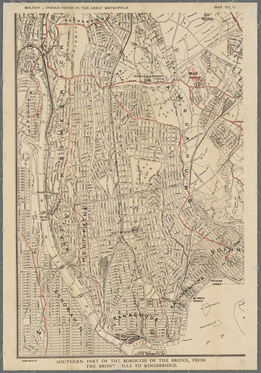 Southern part of the borough of the Bronx, from the Bronx Kills to Kingsbridge