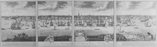 A south prospect of ye flourishing city of New York in the province of New York in America